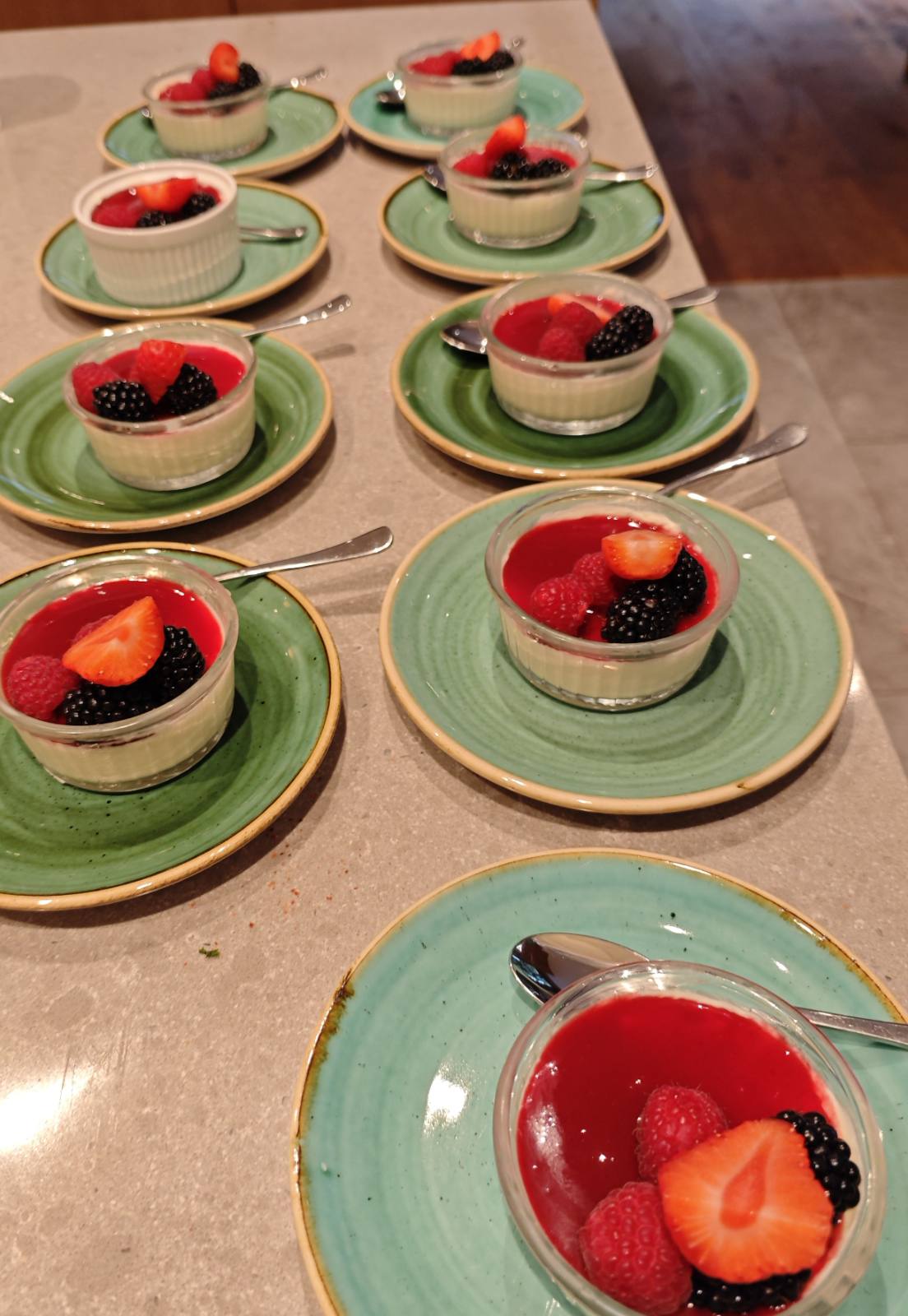 Berry panna cotta