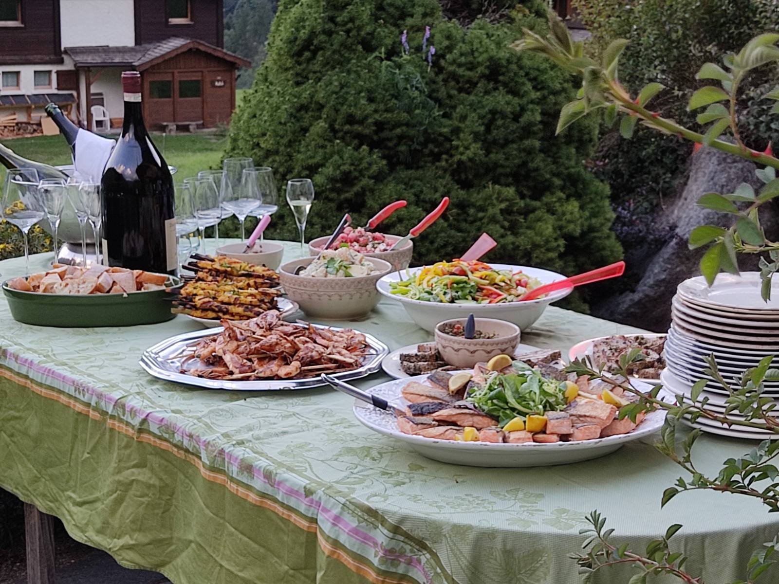 Garden party buffet