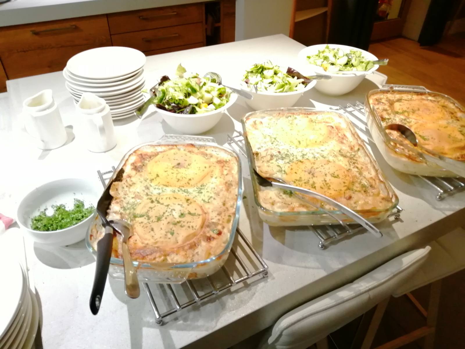 Tartiflette served at the table